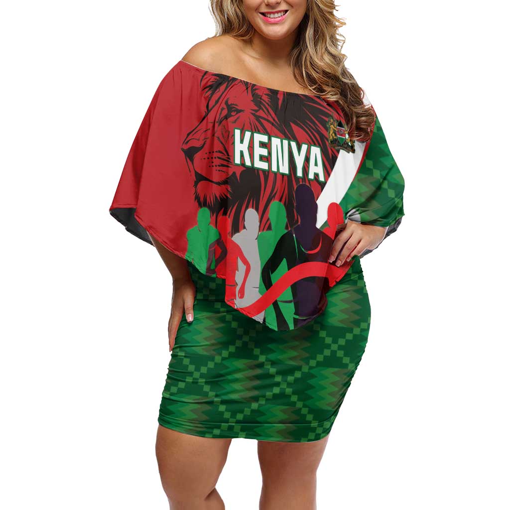 Personalised Athletics Kenya Off Shoulder Short Dress We Are Champions