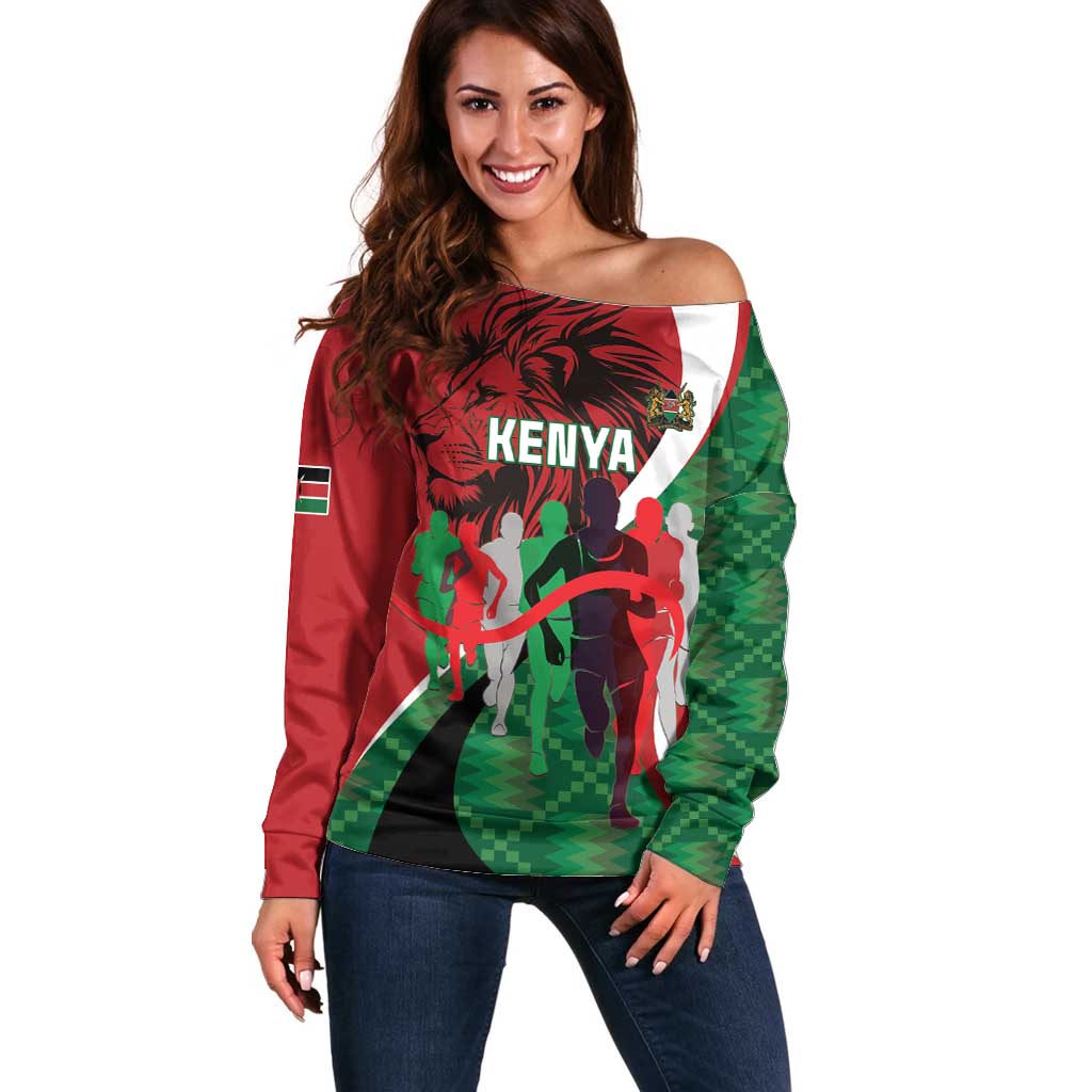 Personalised Athletics Kenya Off Shoulder Sweater We Are Champions