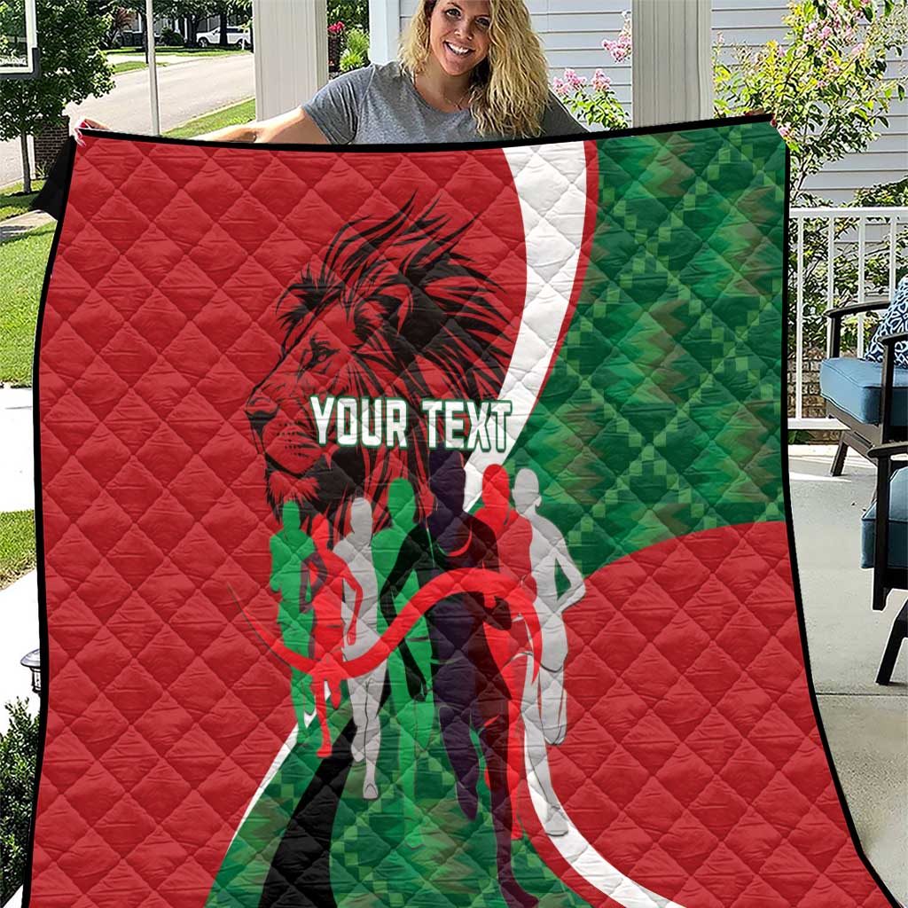 Personalised Athletics Kenya Quilt We Are Champions