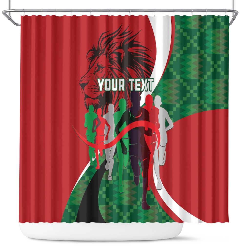 Personalised Athletics Kenya Shower Curtain We Are Champions