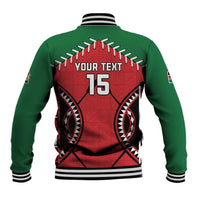 Custom Kenya Rugby Baseball Jacket Lion Mascot African Pattern