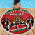 Custom Kenya Rugby Beach Blanket Lion Mascot African Pattern