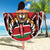 Custom Kenya Rugby Beach Blanket Lion Mascot African Pattern