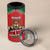 Custom Kenya Rugby 4 in 1 Can Cooler Tumbler Lion Mascot African Pattern