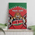 Custom Kenya Rugby Canvas Wall Art Lion Mascot African Pattern