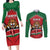 Custom Kenya Rugby Couples Matching Long Sleeve Bodycon Dress and Long Sleeve Button Shirt Lion Mascot African Pattern