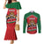 Custom Kenya Rugby Couples Matching Mermaid Dress and Long Sleeve Button Shirt Lion Mascot African Pattern