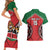 Custom Kenya Rugby Couples Matching Short Sleeve Bodycon Dress and Hawaiian Shirt Lion Mascot African Pattern