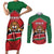 Custom Kenya Rugby Couples Matching Short Sleeve Bodycon Dress and Long Sleeve Button Shirt Lion Mascot African Pattern