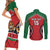 Custom Kenya Rugby Couples Matching Short Sleeve Bodycon Dress and Long Sleeve Button Shirt Lion Mascot African Pattern