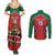 Custom Kenya Rugby Couples Matching Summer Maxi Dress and Long Sleeve Button Shirt Lion Mascot African Pattern