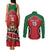 Custom Kenya Rugby Couples Matching Tank Maxi Dress and Long Sleeve Button Shirt Lion Mascot African Pattern