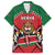 Custom Kenya Rugby Family Matching Long Sleeve Bodycon Dress and Hawaiian Shirt Lion Mascot African Pattern