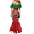 Custom Kenya Rugby Family Matching Mermaid Dress and Hawaiian Shirt Lion Mascot African Pattern