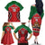 Custom Kenya Rugby Family Matching Off The Shoulder Long Sleeve Dress and Hawaiian Shirt Lion Mascot African Pattern