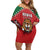 Custom Kenya Rugby Family Matching Off Shoulder Short Dress and Hawaiian Shirt Lion Mascot African Pattern