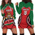 Custom Kenya Rugby Hoodie Dress Lion Mascot African Pattern