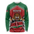 Custom Kenya Rugby Long Sleeve Shirt Lion Mascot African Pattern