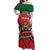 Custom Kenya Rugby Off Shoulder Maxi Dress Lion Mascot African Pattern