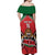 Custom Kenya Rugby Off Shoulder Maxi Dress Lion Mascot African Pattern