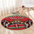 Custom Kenya Rugby Round Carpet Lion Mascot African Pattern