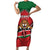 Custom Kenya Rugby Short Sleeve Bodycon Dress Lion Mascot African Pattern