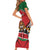 Custom Kenya Rugby Short Sleeve Bodycon Dress Lion Mascot African Pattern