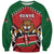 Custom Kenya Rugby Sweatshirt Lion Mascot African Pattern