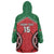 Custom Kenya Rugby Wearable Blanket Hoodie Lion Mascot African Pattern