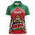 Custom Kenya Rugby Women Polo Shirt Lion Mascot African Pattern