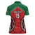 Custom Kenya Rugby Women Polo Shirt Lion Mascot African Pattern