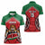 Custom Kenya Rugby Women Polo Shirt Lion Mascot African Pattern