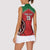 Custom Kenya Rugby Women Sleeveless Polo Shirt Lion Mascot African Pattern