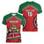 Custom Kenya Rugby Women V-Neck T-Shirt Lion Mascot African Pattern