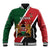 Personalised Kenya Baseball Jacket Coat Of Arms Mix Flag Style