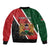 Personalised Kenya Bomber Jacket Coat Of Arms Mix Flag Style