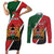 Personalised Kenya Couples Matching Short Sleeve Bodycon Dress and Long Sleeve Button Shirt Coat Of Arms Mix Flag Style