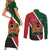 Personalised Kenya Couples Matching Short Sleeve Bodycon Dress and Long Sleeve Button Shirt Coat Of Arms Mix Flag Style