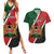 Personalised Kenya Couples Matching Summer Maxi Dress and Hawaiian Shirt Coat Of Arms Mix Flag Style