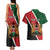 Personalised Kenya Couples Matching Tank Maxi Dress and Hawaiian Shirt Coat Of Arms Mix Flag Style