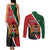 Personalised Kenya Couples Matching Tank Maxi Dress and Long Sleeve Button Shirt Coat Of Arms Mix Flag Style