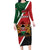 Personalised Kenya Family Matching Long Sleeve Bodycon Dress and Hawaiian Shirt Coat Of Arms Mix Flag Style