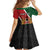 Personalised Kenya Family Matching Off The Shoulder Long Sleeve Dress and Hawaiian Shirt Coat Of Arms Mix Flag Style