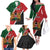 Personalised Kenya Family Matching Off The Shoulder Long Sleeve Dress and Hawaiian Shirt Coat Of Arms Mix Flag Style