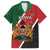 Personalised Kenya Family Matching Off The Shoulder Long Sleeve Dress and Hawaiian Shirt Coat Of Arms Mix Flag Style