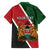 Personalised Kenya Family Matching Off The Shoulder Long Sleeve Dress and Hawaiian Shirt Coat Of Arms Mix Flag Style