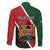 Personalised Kenya Family Matching Off The Shoulder Long Sleeve Dress and Hawaiian Shirt Coat Of Arms Mix Flag Style