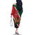 Personalised Kenya Family Matching Off The Shoulder Long Sleeve Dress and Hawaiian Shirt Coat Of Arms Mix Flag Style