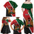 Personalised Kenya Family Matching Off Shoulder Maxi Dress and Hawaiian Shirt Coat Of Arms Mix Flag Style