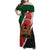 Personalised Kenya Family Matching Off Shoulder Maxi Dress and Hawaiian Shirt Coat Of Arms Mix Flag Style